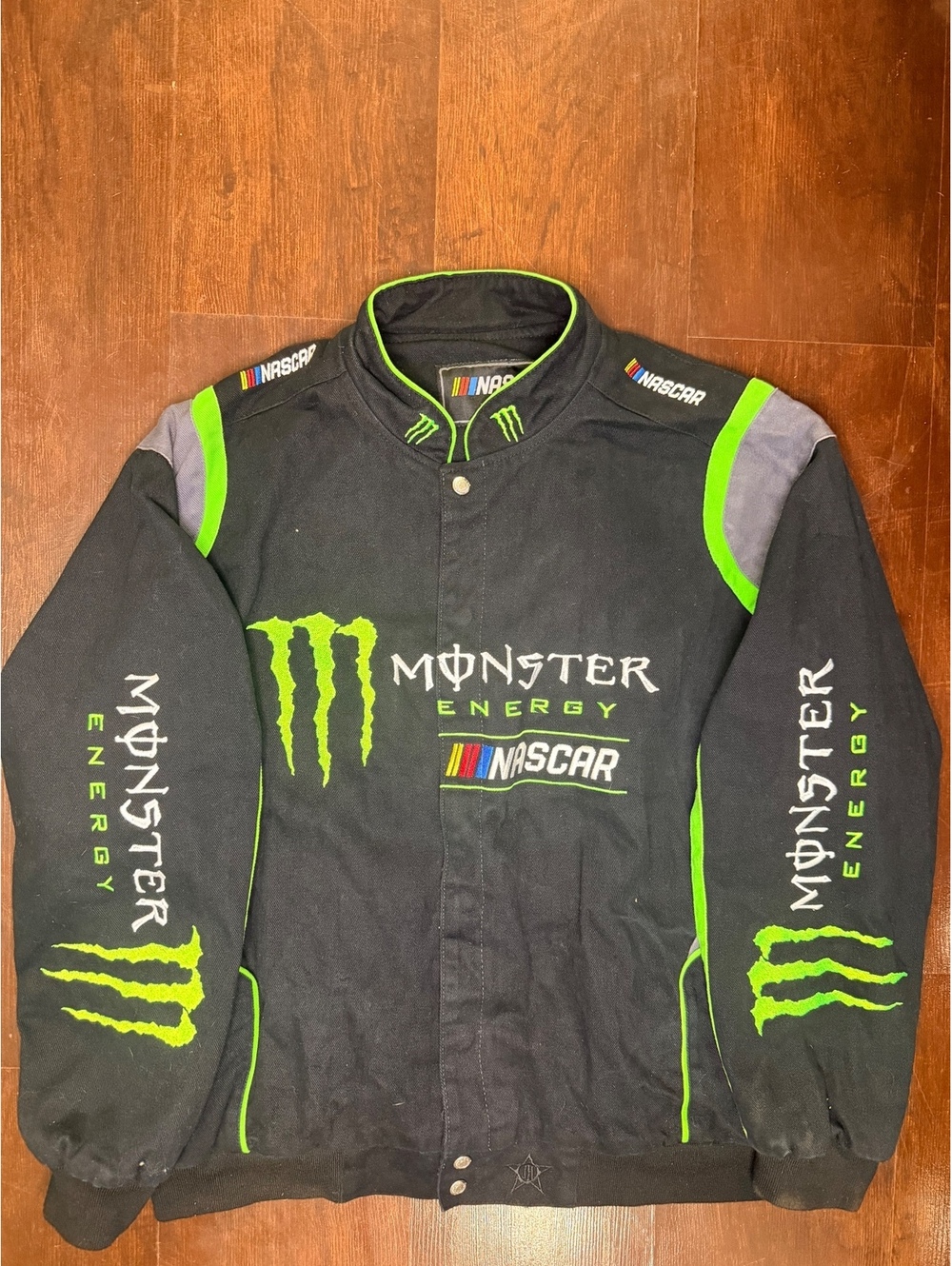 Rare JH Design Monster Energy NASCAR Cup Series Racing Jacket XL Embroidered